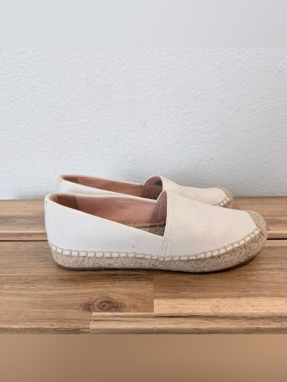 J.Crew- White Canvas Jute Espadrilles - Size 7